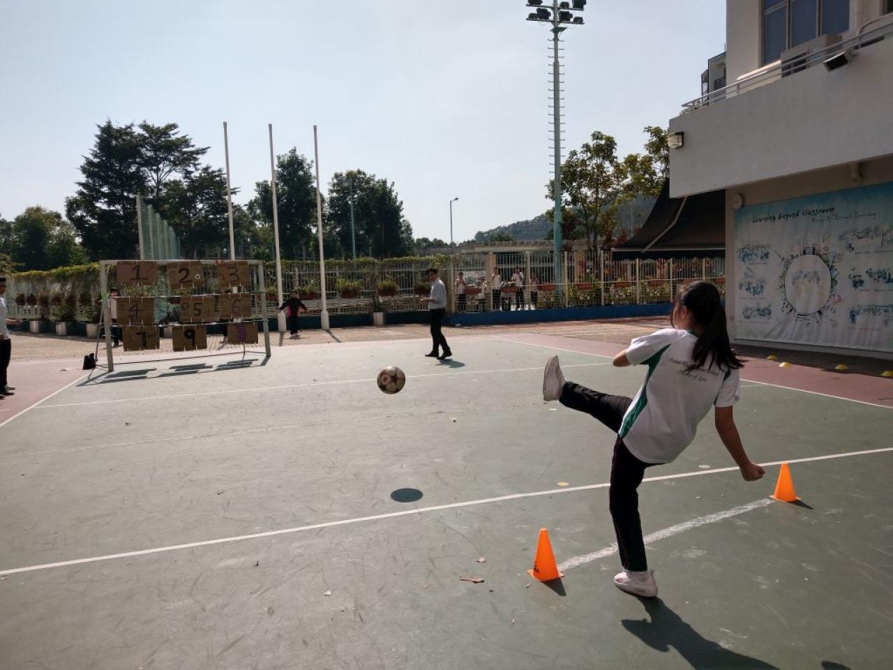 Our girl also enjoy to play football.